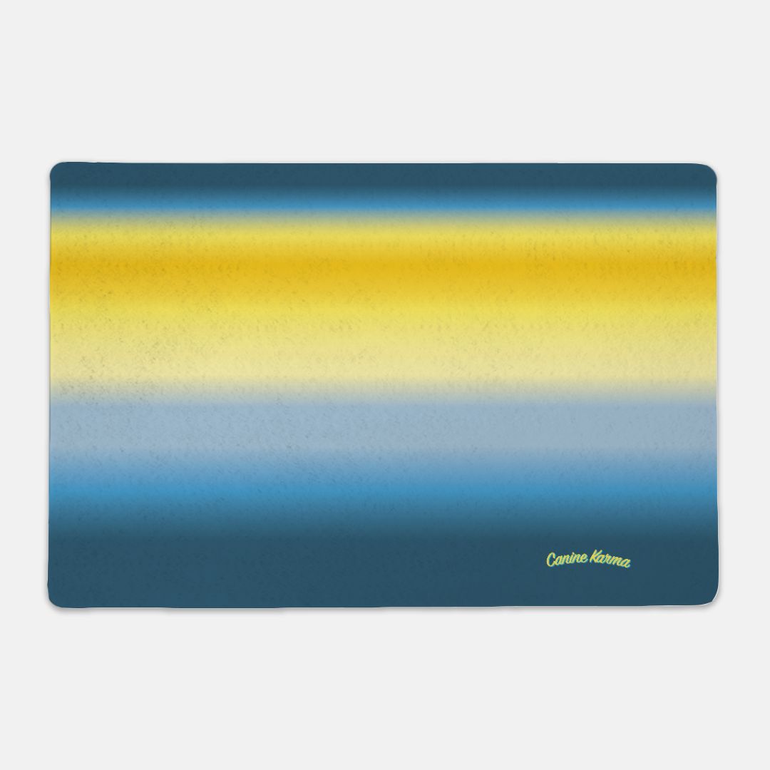 Luna Pet Mat - Rectangle (Blue/Yellow)