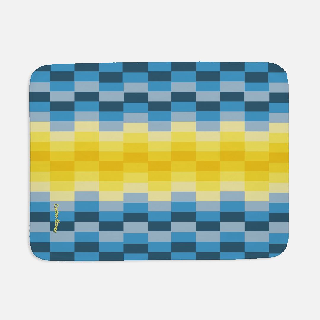 Zeke Pet Blanket (Blue/Yellow)