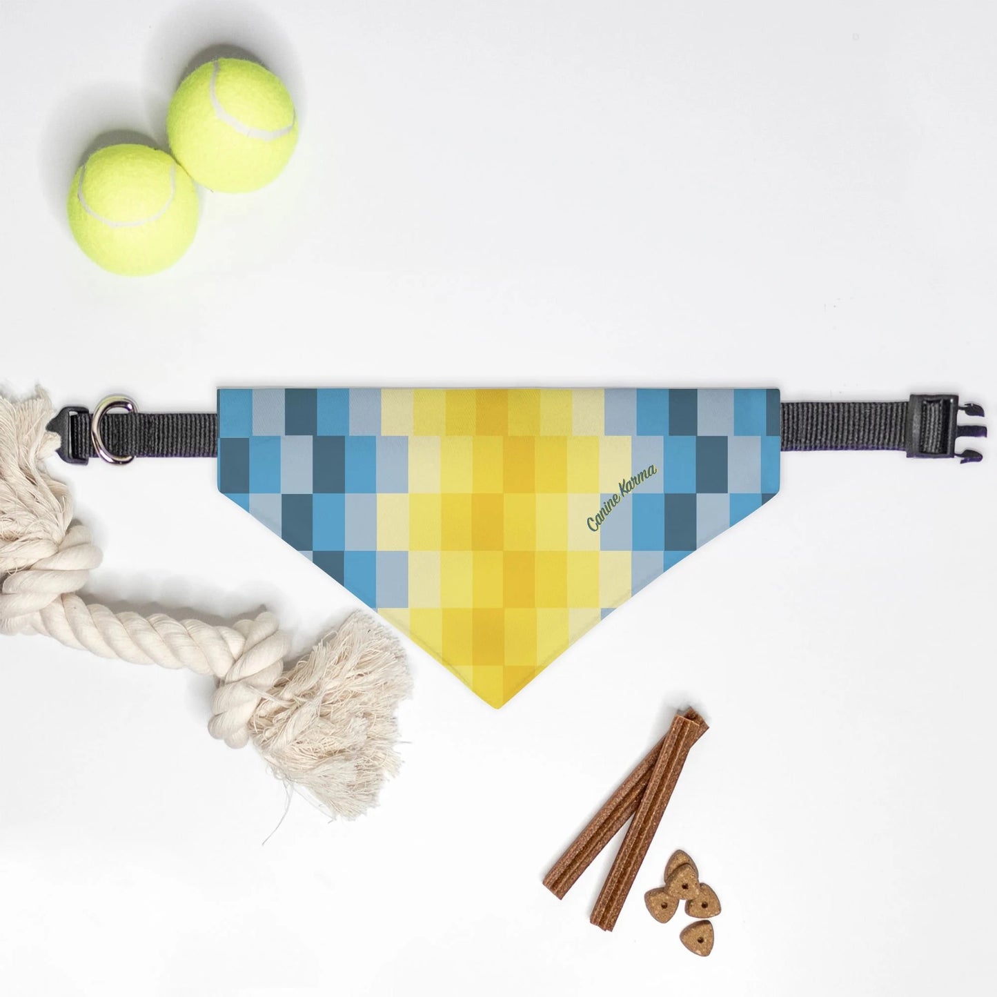 Zeke Collar Bandana (Blue/Yellow)