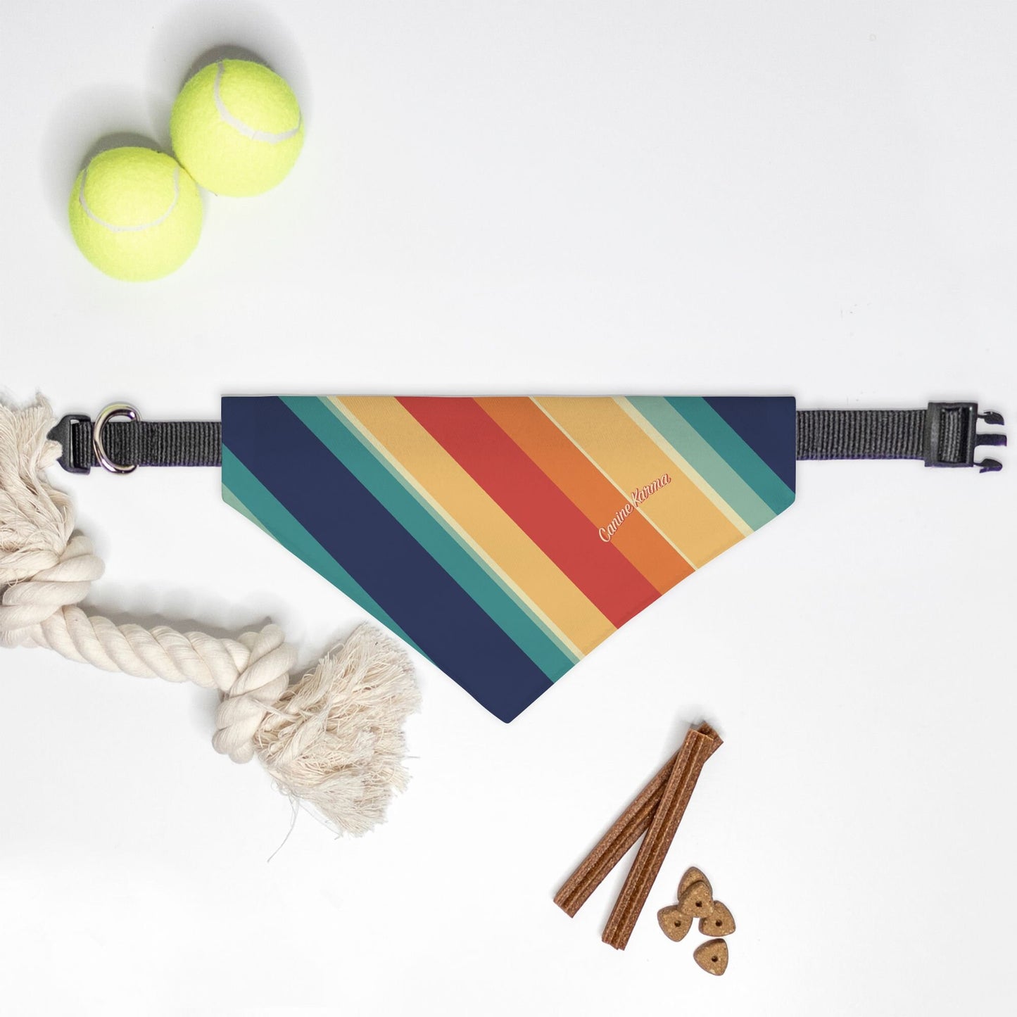 Marley Collar Bandana (Retro Rainbow)