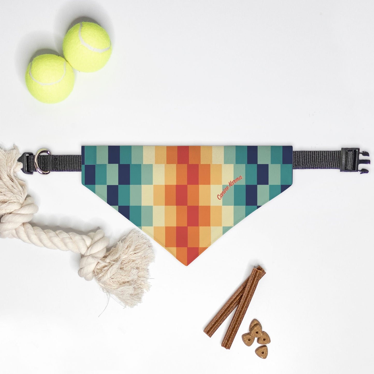 Zeke Collar Bandana (Retro Rainbow)